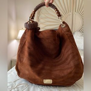 Jimmy Choo NWOT Large Brown Suede Sky Hobo